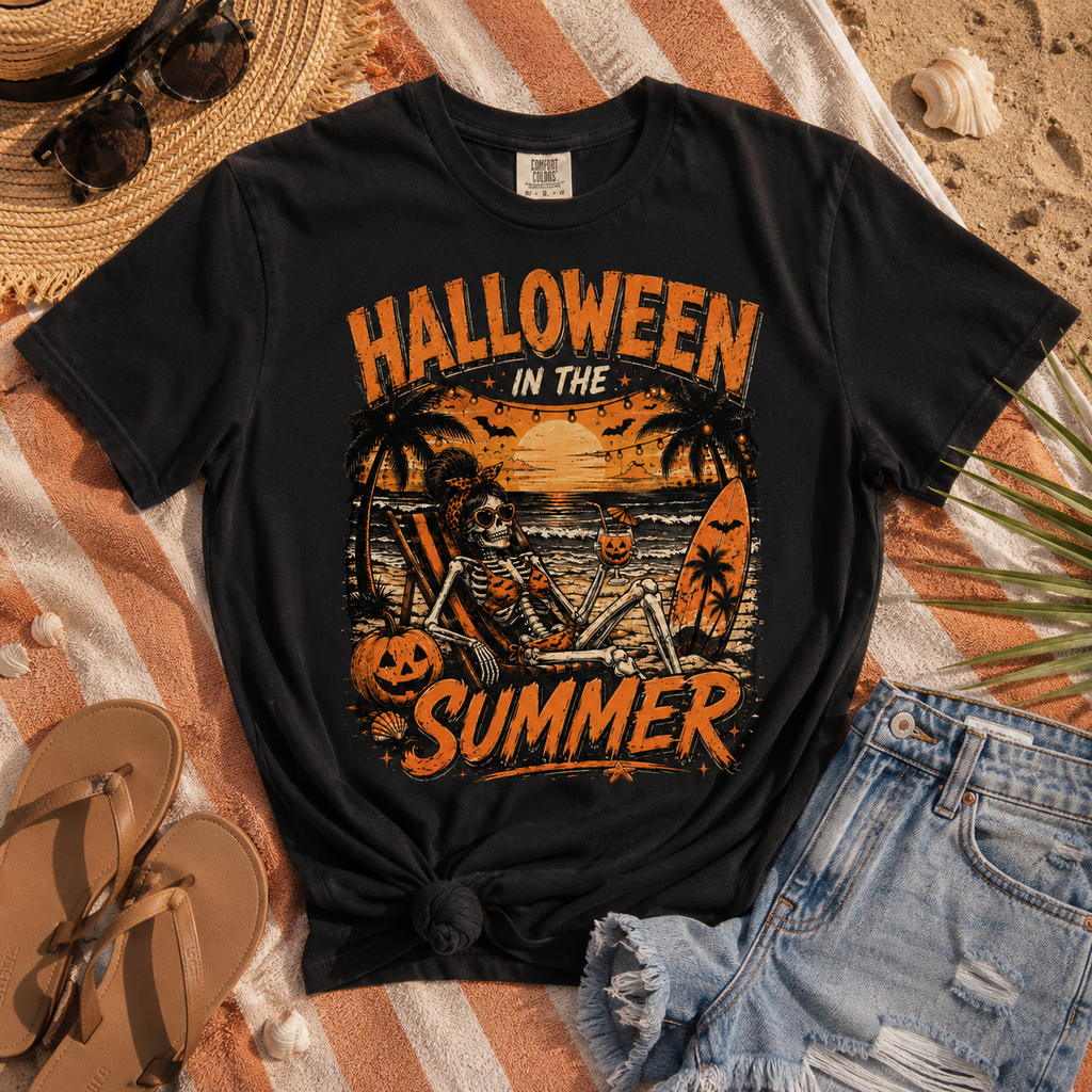 Adult Unisex Comfort Colors | Halloween in the Summer Shirt | Summerween