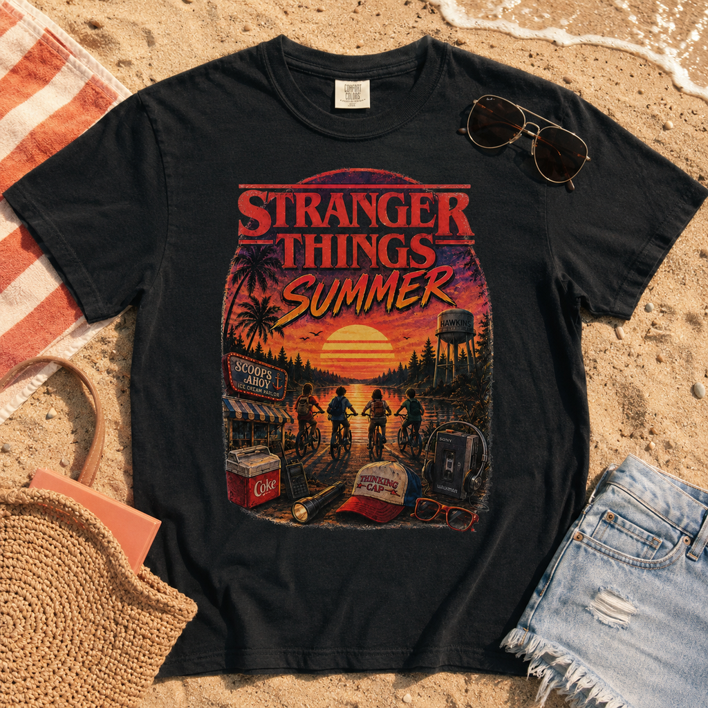 Comfort Colors | Adult Unisex | Stranger Things Summer Adventure 80’s Inspired T-shirt | Slasher Summer | Summerween