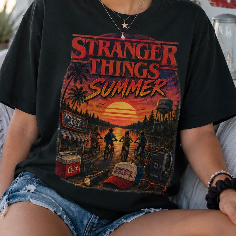 Youth Comfort Colors | Stranger Things Summer Adventure Shirt | Slasher Summer | Summerween