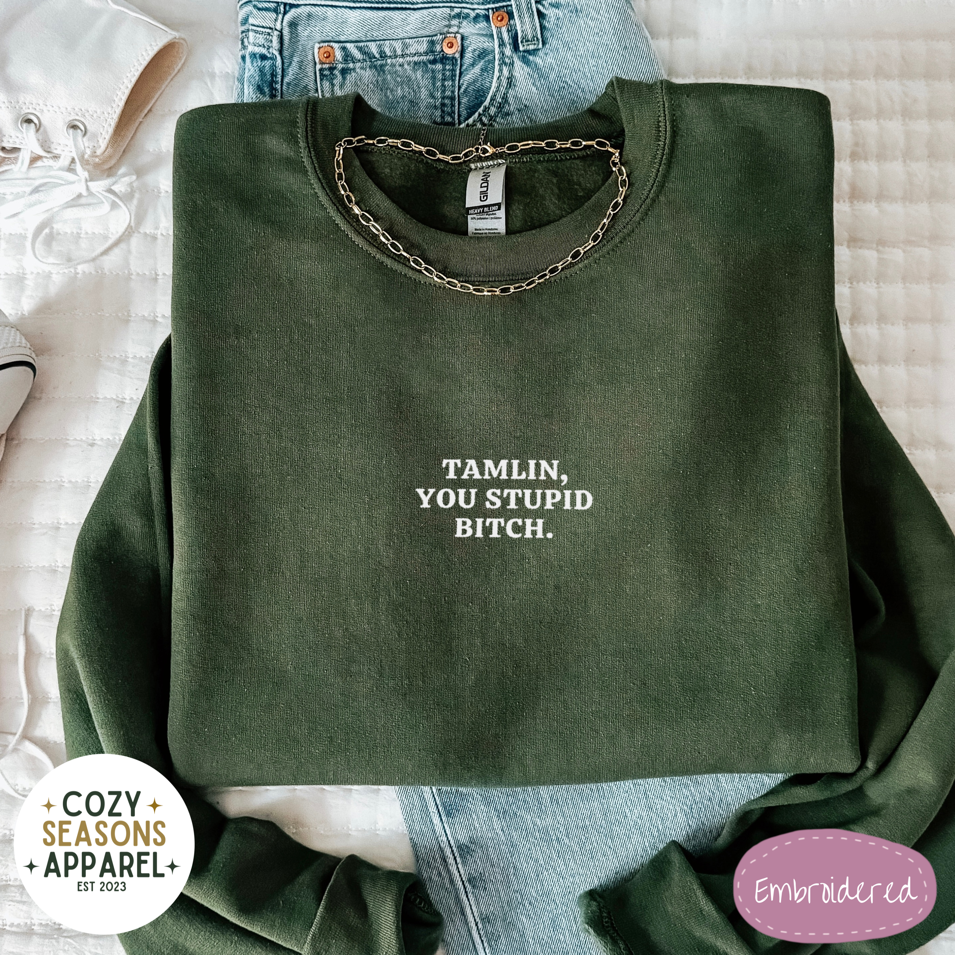 Embroidered ACOTAR Sweatshirt, Tamlin Funny Book Sweatshirt