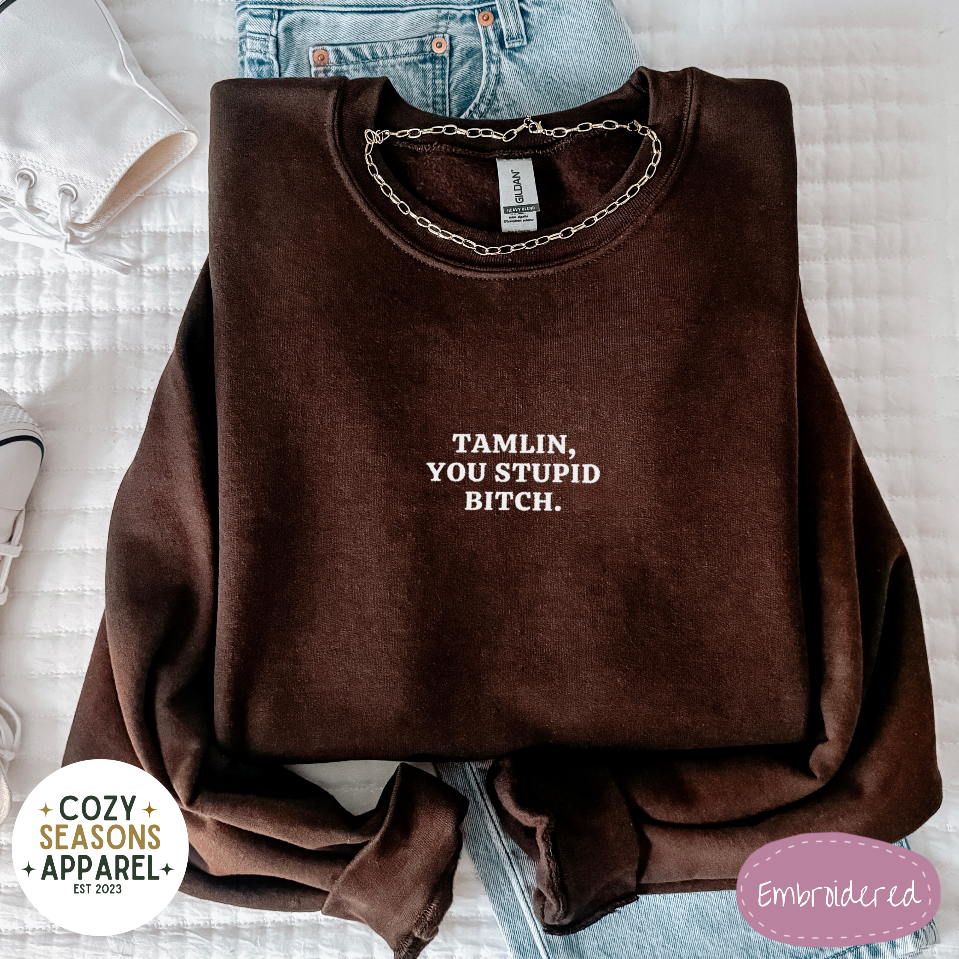 Embroidered ACOTAR Sweatshirt, Tamlin Funny Book Sweatshirt