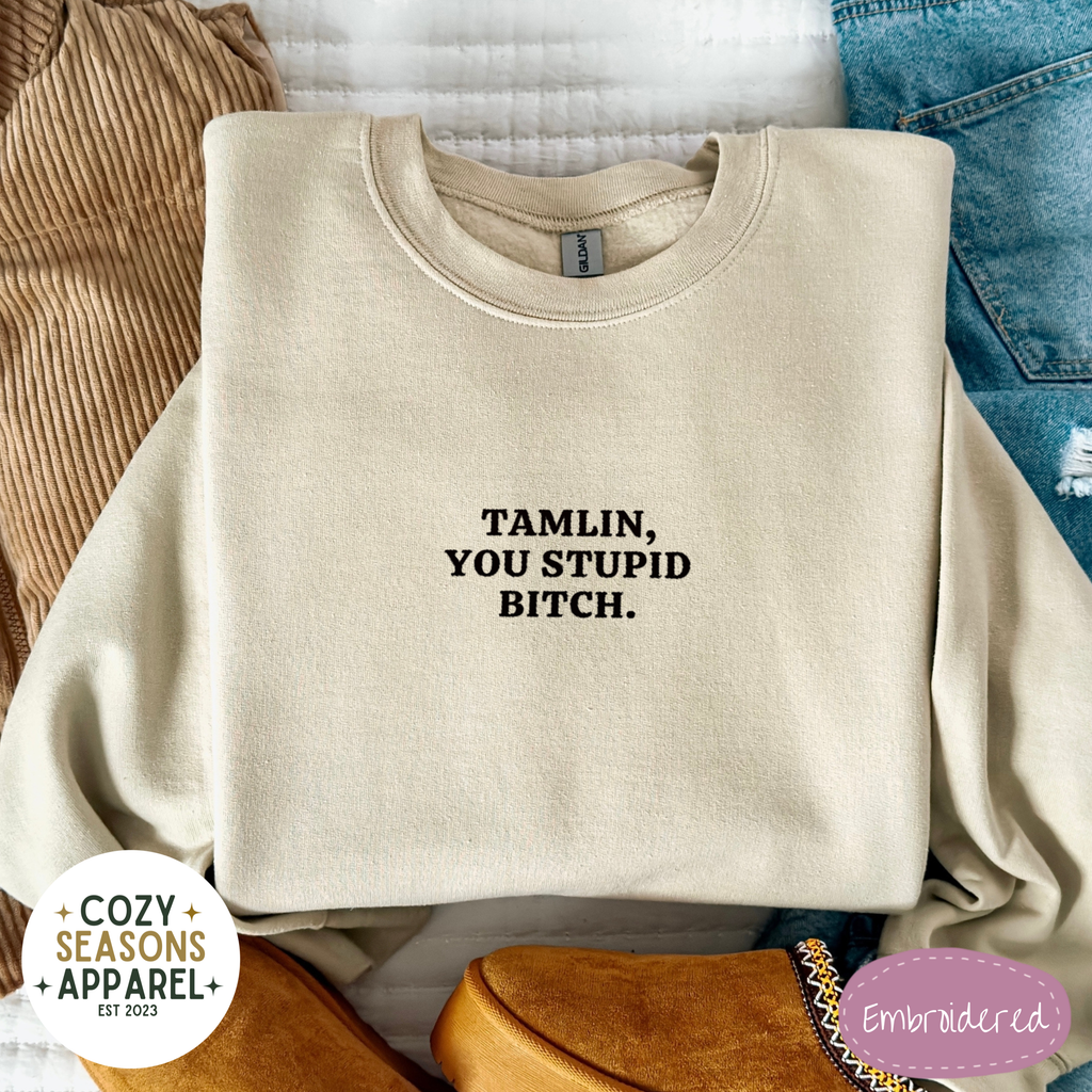 Embroidered ACOTAR Sweatshirt, Tamlin Funny Book Sweatshirt
