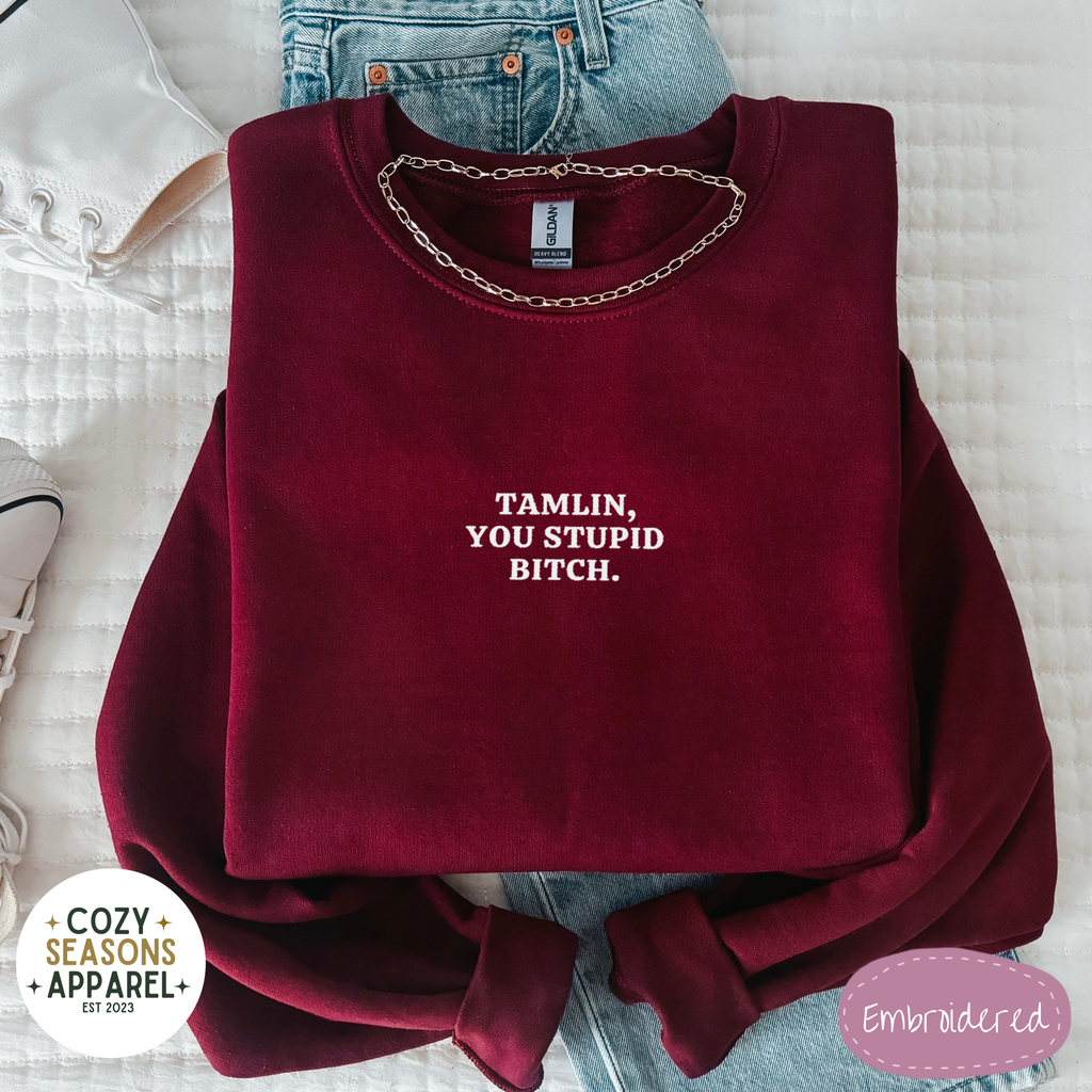 Embroidered ACOTAR Sweatshirt, Tamlin Funny Book Sweatshirt
