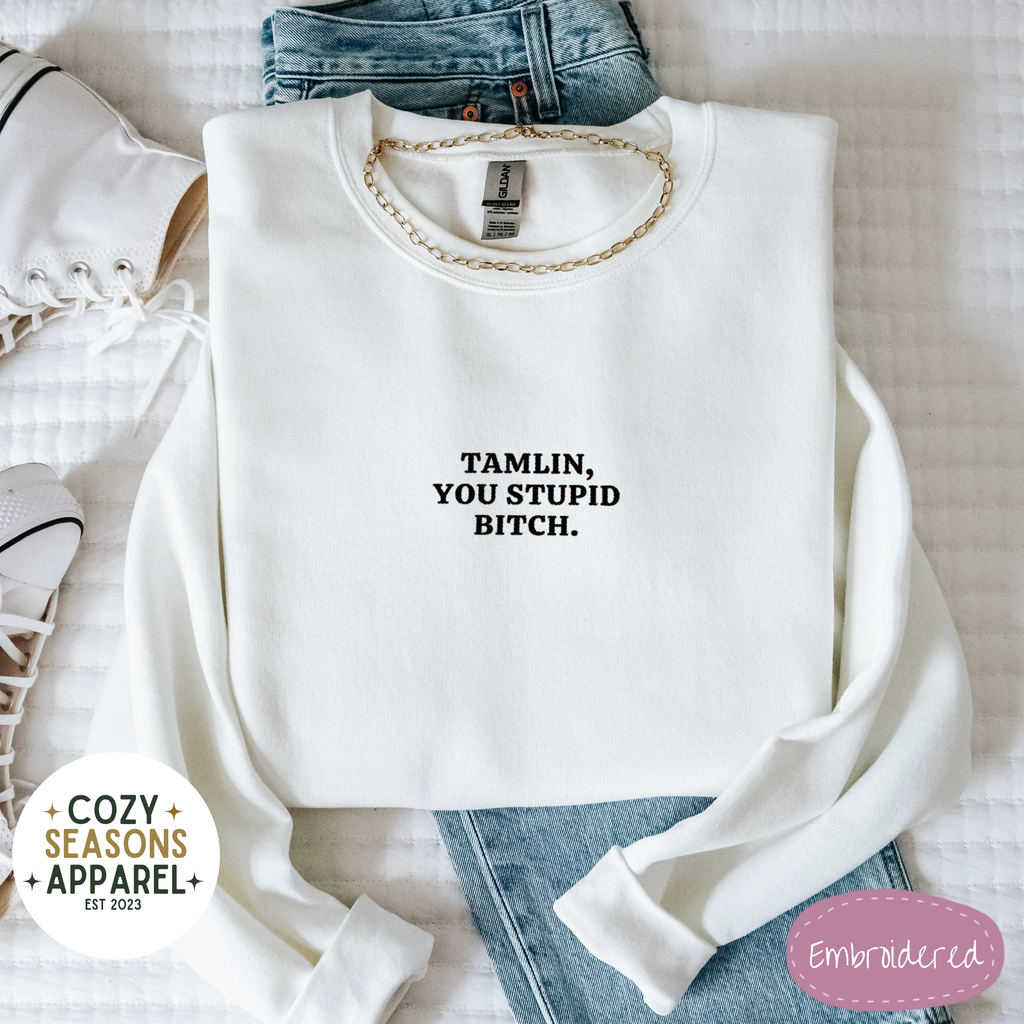 Embroidered ACOTAR Sweatshirt, Tamlin Funny Book Sweatshirt