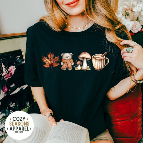 Comfort Colors - Fall T-shirt- Leaf, Teddy, Mushroom, Coffee