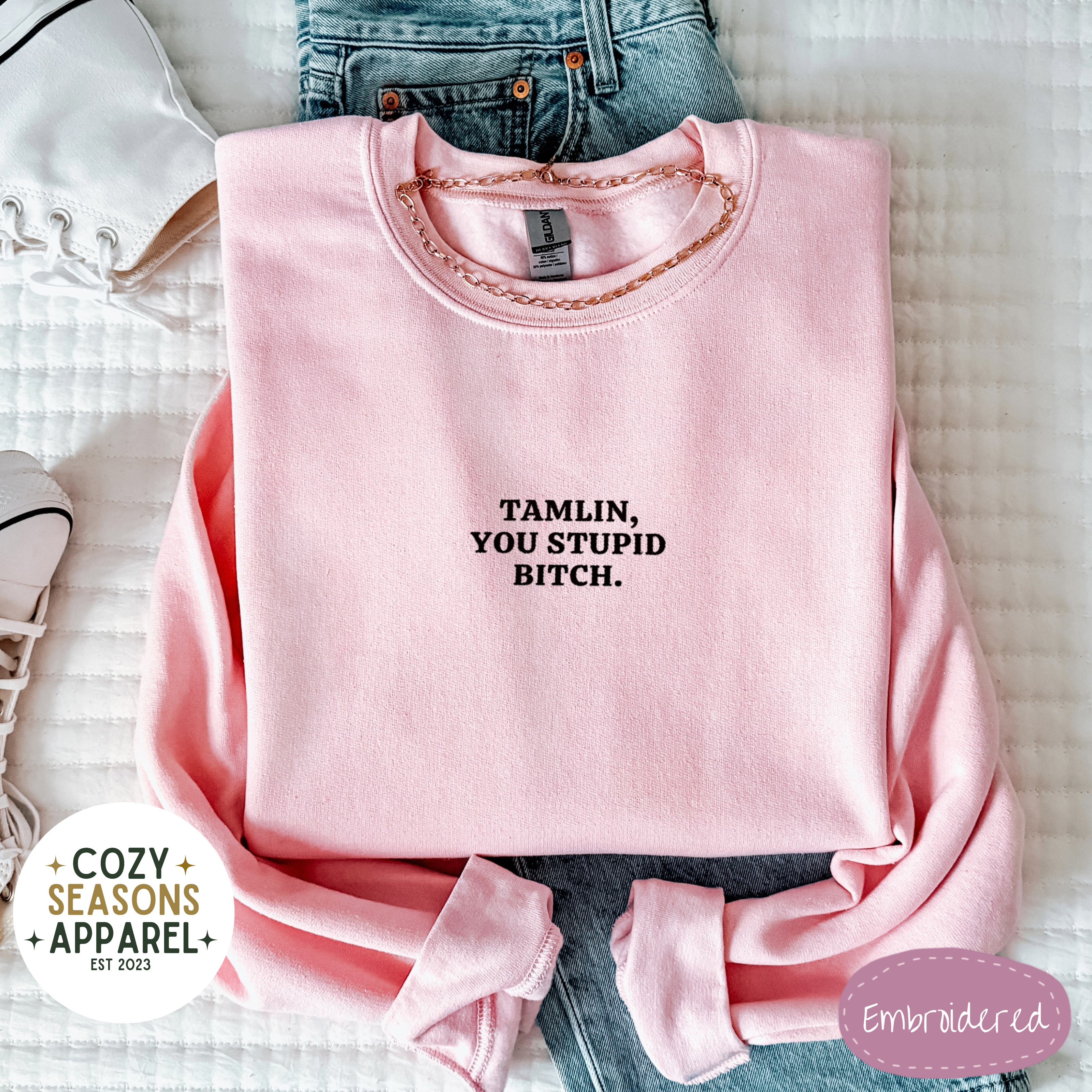 Embroidered ACOTAR Sweatshirt, Tamlin Funny Book Sweatshirt