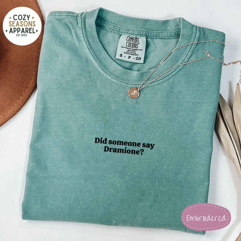 Embroidered Comfort Colors Shirt - Dramione Fanfic