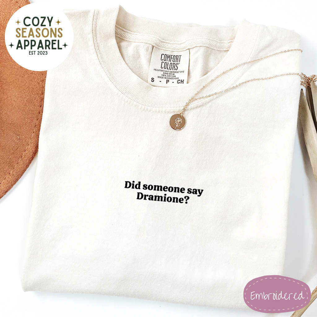 Embroidered Comfort Colors Shirt - Dramione Fanfic