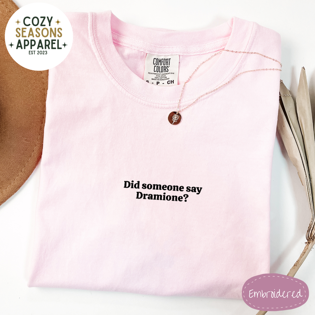 Embroidered Comfort Colors Shirt - Dramione Fanfic