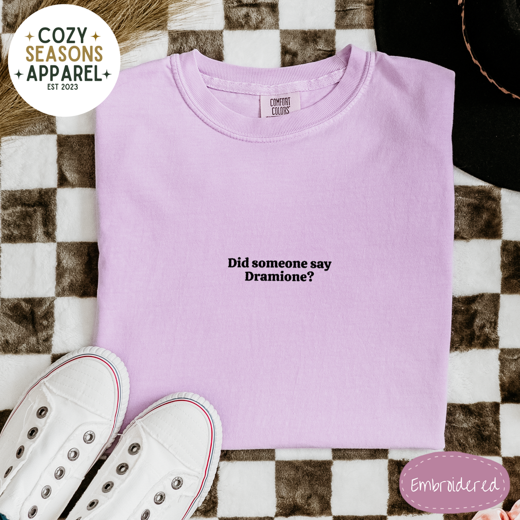 Embroidered Comfort Colors Shirt - Dramione Fanfic