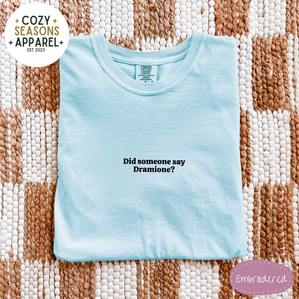 Embroidered Comfort Colors Shirt - Dramione Fanfic