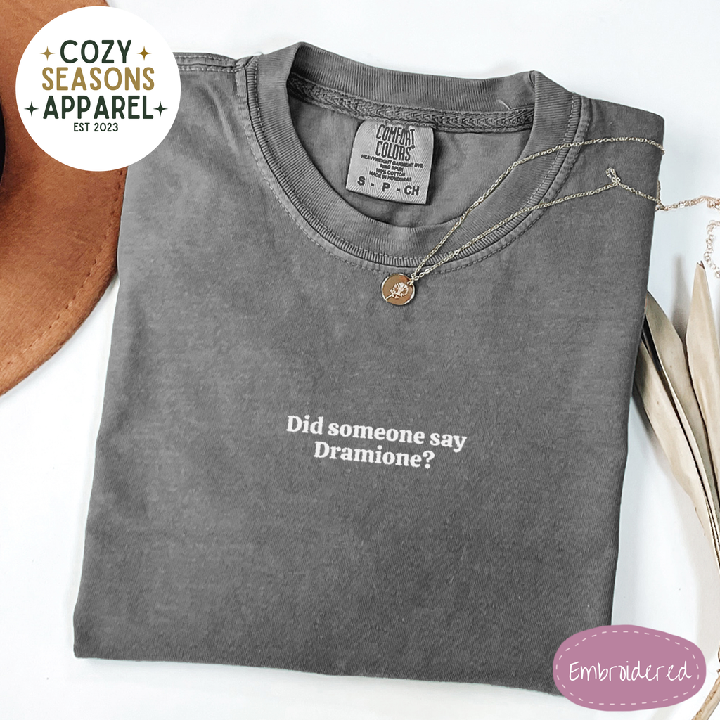 Embroidered Comfort Colors Shirt - Dramione Fanfic