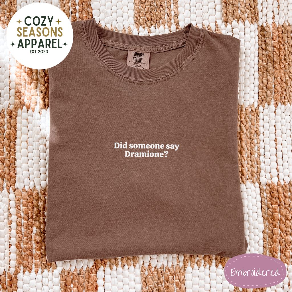 Embroidered Comfort Colors Shirt - Dramione Fanfic