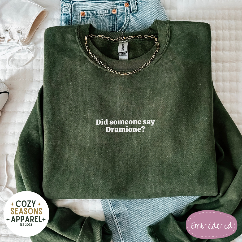 Embroidered Dramione Fanfic Book Sweatshirt