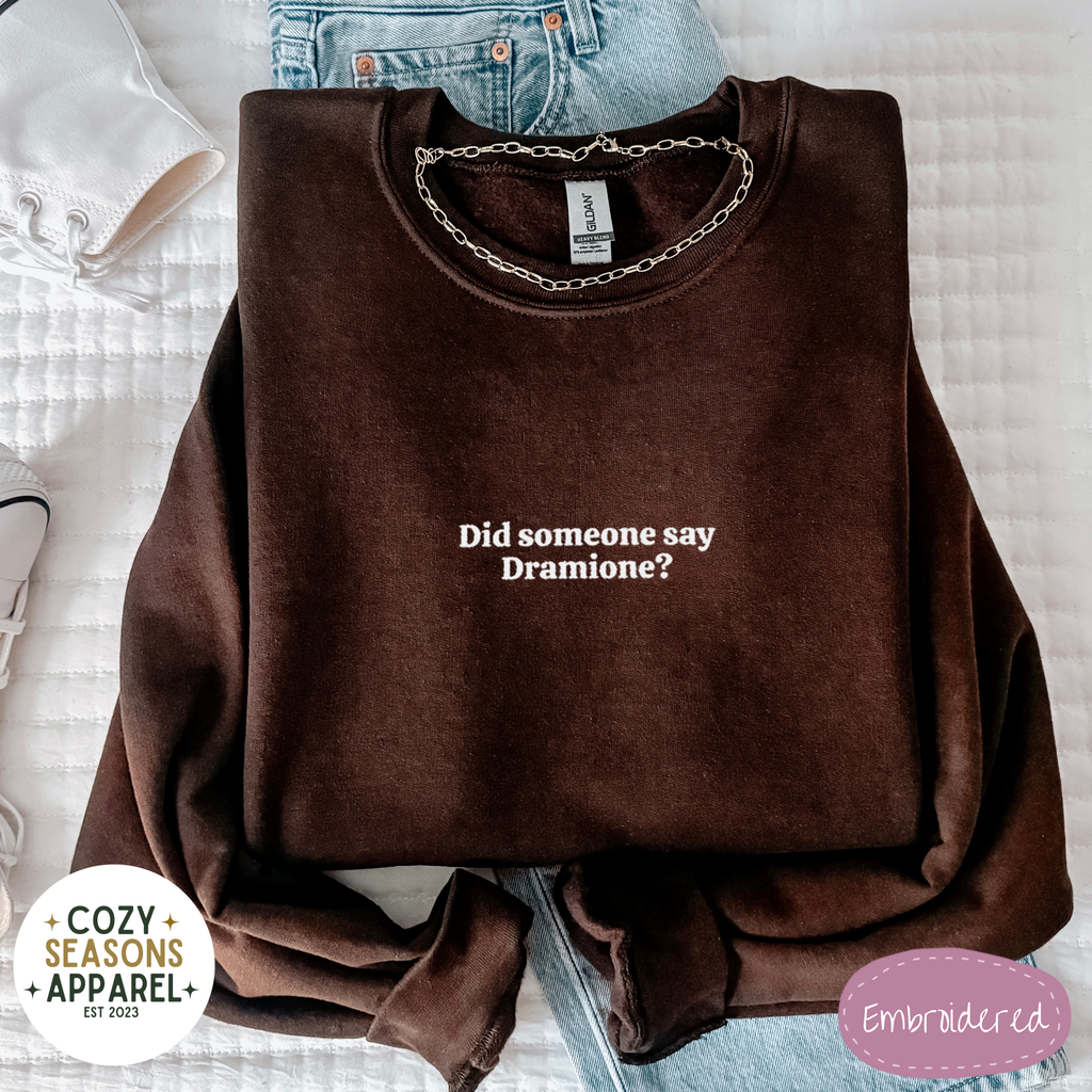 Embroidered Dramione Fanfic Book Sweatshirt