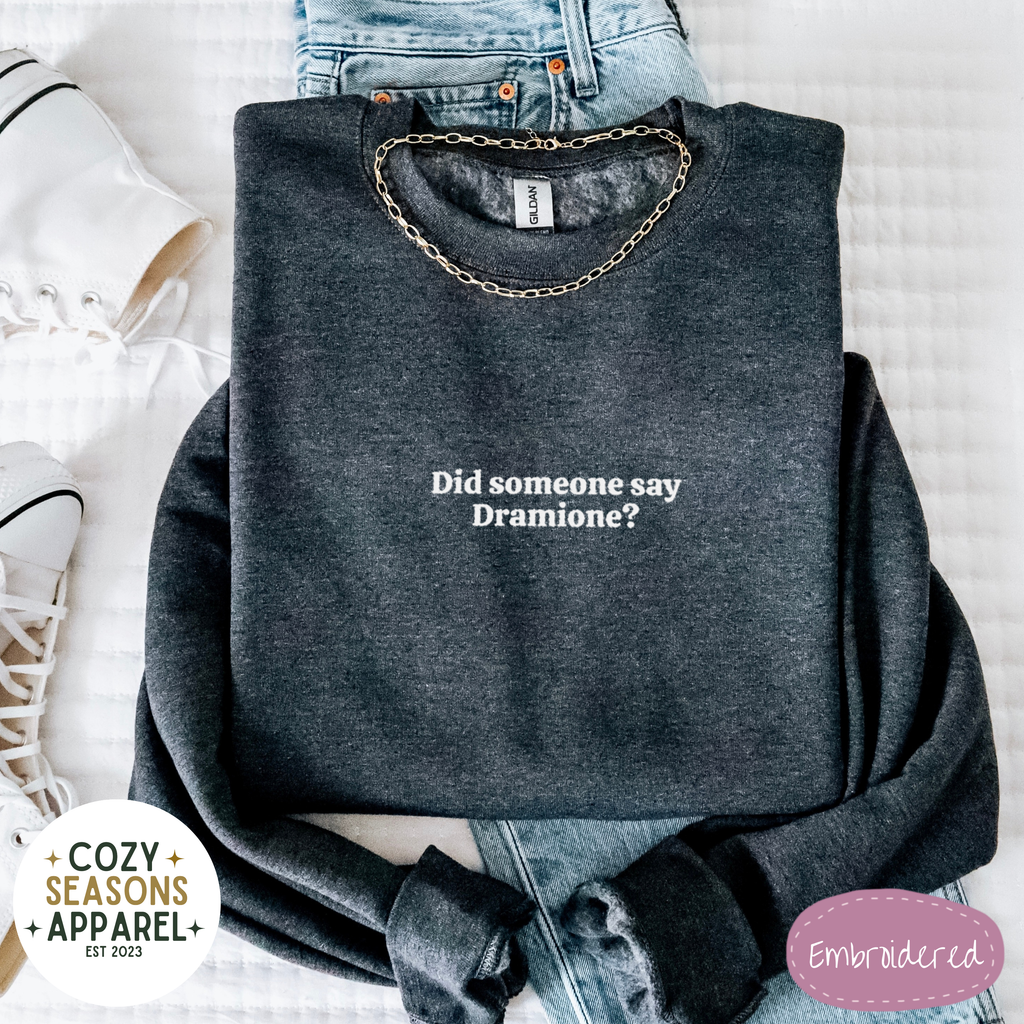 Embroidered Dramione Fanfic Book Sweatshirt