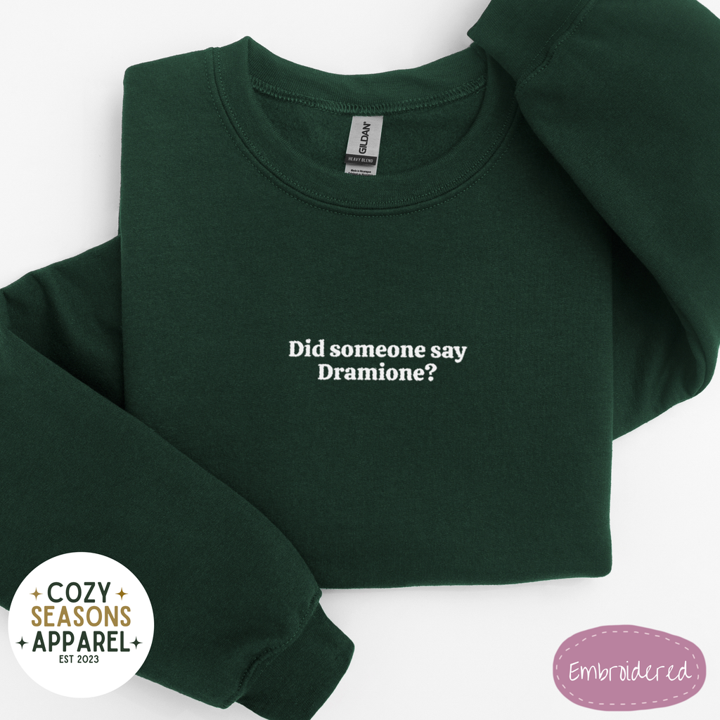 Embroidered Dramione Fanfic Book Sweatshirt