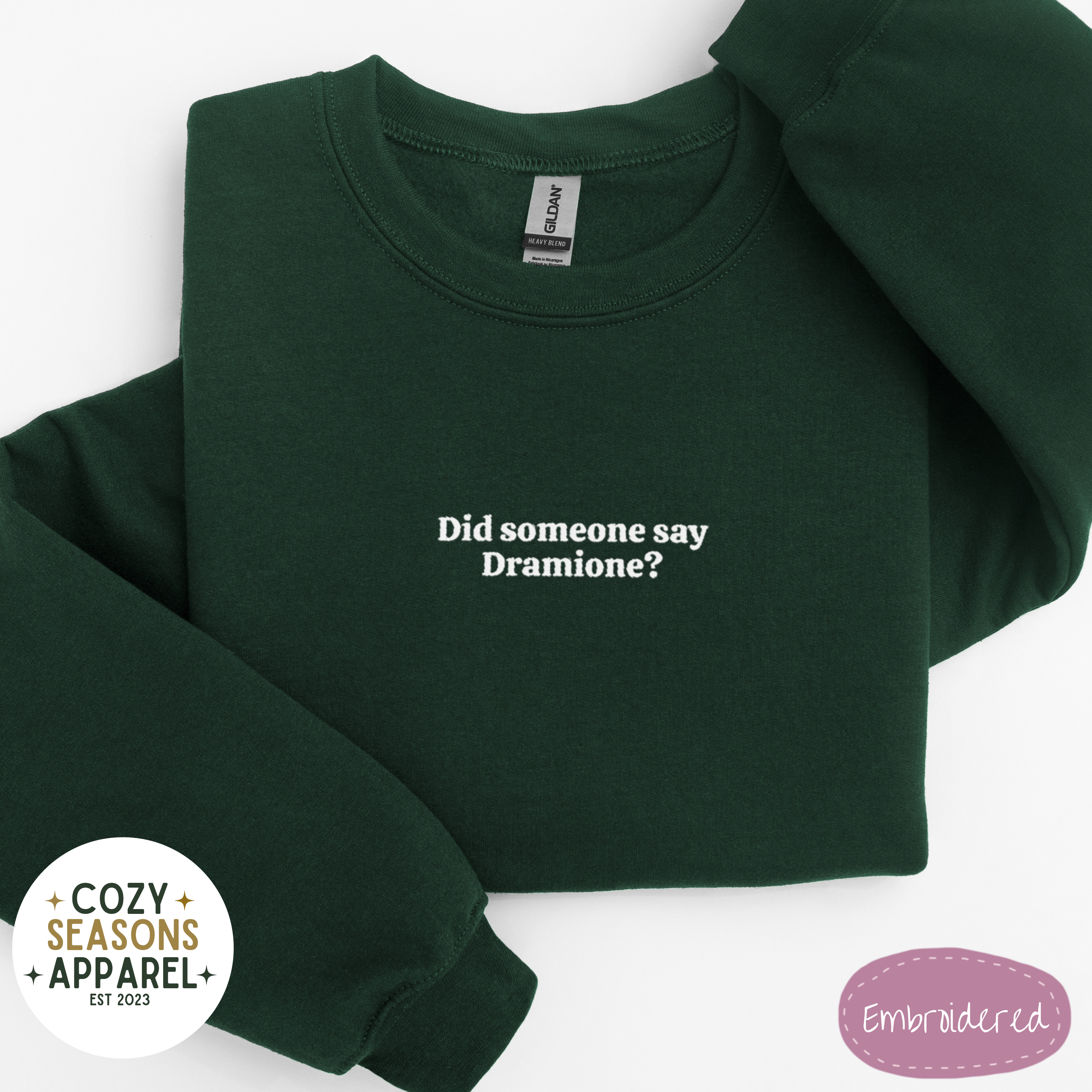 Embroidered Dramione Fanfic Book Sweatshirt