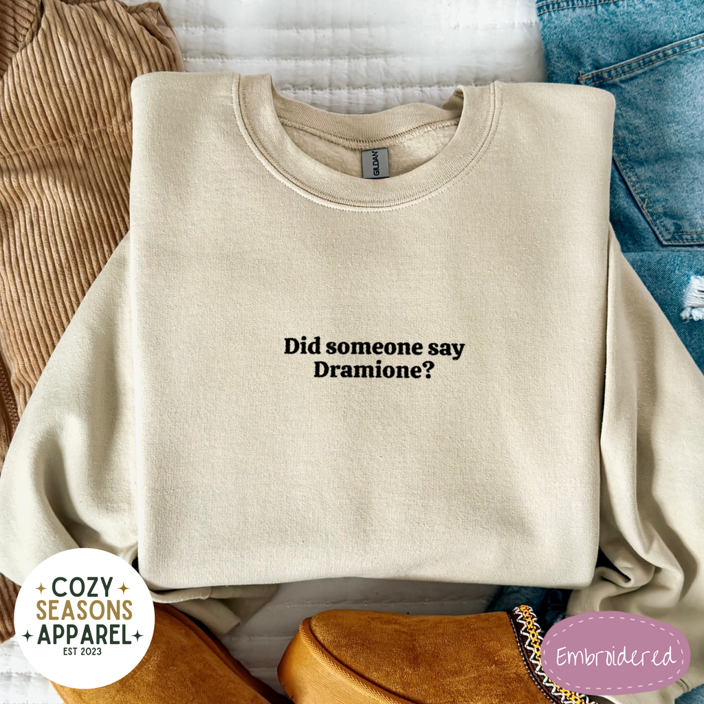 Embroidered Dramione Fanfic Book Sweatshirt