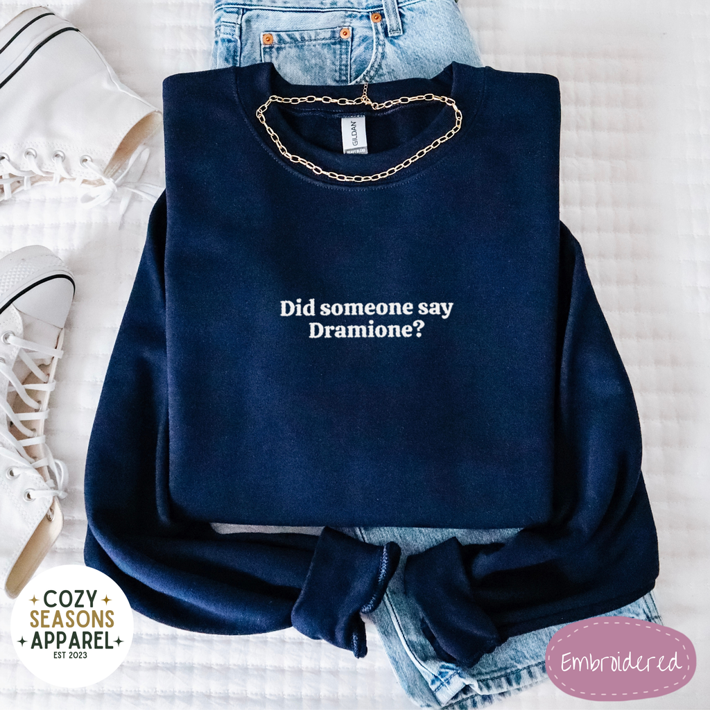 Embroidered Dramione Fanfic Book Sweatshirt